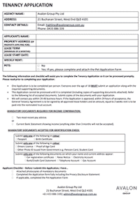 Small view of application form